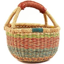 Fair Trade Ghana Bolga African&quot;Confetti&quot; Mini Market Basket 7-9&quot; Across,... - £15.82 GBP