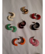 Vintage KJL By Kenneth Jay Lane  Interchangeable Multicolored Hoop Earri... - €41,24 EUR