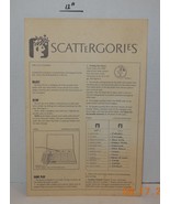 1989 MB Milton Bradley Scattergories Board game Replacement Instructions... - €8,81 EUR