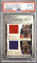 2001 UD Legends Michael Jordan/Kobe Bryant Dual Game-Worn Jerseys PSA Nm-Mt 8 - £955.72 GBP