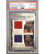 2001 UD Legends Michael Jordan/Kobe Bryant Dual Game-Worn Jerseys PSA Nm-Mt 8 - $1,200.00