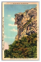 Old Man of the Mountain Franconia Notch NH New Hampshire Linen Postcard K17 - £1.50 GBP