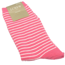 J.Crew Women&#39;s Striped Trouser Socks Pink with Natural Stripes One Size - £11.00 GBP