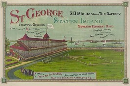 Baseball game being played at St. George Park 20 x 30 Poster - £20.46 GBP