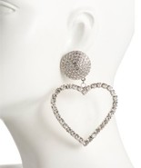KENNETH JAY LANE Crystal Heart Earrings - $51.09 CAD