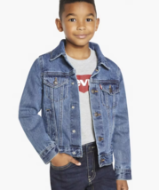 $50 Levi&#39;s Boys&#39; Denim Trucker Jacket - Bristol Medium Blue Wash Sz L NWT - £14.78 GBP