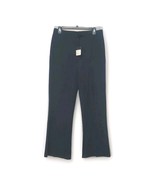 St. John Caviar Black Wool Flat Front Straight Leg Dress Womens Pants Sz... - $119.99