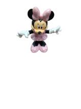 Disney Minnie Mouse Figurine Pink Polka Dot Bow, Dress & Solid Pink Shoes - $3.99