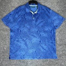 Cubavera Polo Shirt Mens 2XL Blue Floral AOP Short Sleeve XXL Hawaiian A... - £12.25 GBP