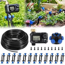 Hiraliy 85Ft Garden Watering System With Garden Timer, Pressure Compensa... - £61.65 GBP