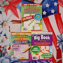 Lot of 3 KAPPA Crossword &amp; Circle A Word Puzzle Book Two Are Large Print &#39;23 &#39;24 - £14.68 GBP