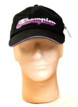 Champion Signature Black Cotton Strapback Adjustable Cap Hat Men&#39;s One Size - £19.54 GBP