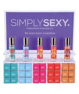 Simply Sexy Pheromone Perfume Oil Acrylic Display With Testers (36 Pcs). - $918.80 CAD
