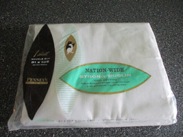 Penney&#39;s Nation-Wide Strong Muslin 100% 81 X 108 Double Bed Flat Brand New - €8,05 EUR