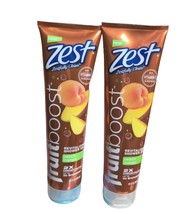 Zest Fruit Boost Peach Mango 2 Shower Gel Discontinued Rare 10 oz concentrated - £35.60 GBP