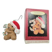 Vintage (1989) Hallmark Keepsake Ornament Child&#39;s Third Christmas Teddy Bear - £12.54 GBP