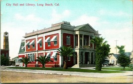City Hall and Library Long Beach California CA UNP DB Postcard D8 - £8.14 GBP