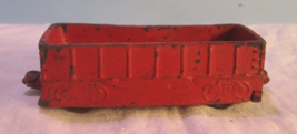 VINTAGE 5&quot; LONG Arcor Toys Vintage Red Rubber TRAIN CAR HOPPER - £14.38 GBP