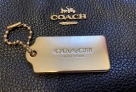 new large 2.25 in Coach Signature Hearts Key Ring Keychain - Gold (91478) - £19.54 GBP