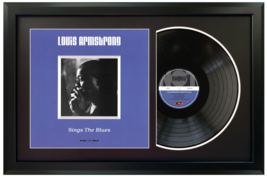 Louis Armstrong &quot;Sings The Blues&quot; Original Record Professionally Framed Display - £159.56 GBP
