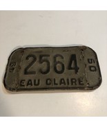 Vintage Eau Claire Wisconsin Bike license plate tag Bicycle WI Wisc Wis ... - $28.01