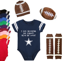 Dallas  Cowboys Watching With Daddy Onesie Set - $22.00+