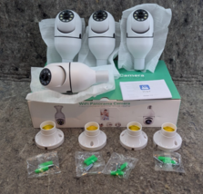 Lots of 4 NewWireless 2.4G WiFi Lightbulb Security Camera Indoor/Outdoor - $27.99