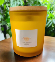 Spirit 14 oz Natural Soy Candle in Elegant Frosted Jar with Bamboo Lid - $49.38