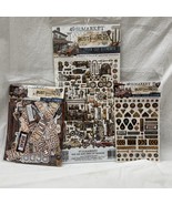 49 &amp; Market Rust &amp; Revs 3 Pcs Laser Cuts Die Cut Elements Epoxy Stickers... - $552.28 MXN