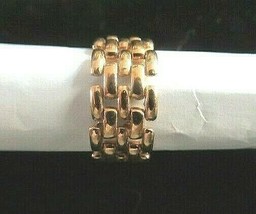 GOLD LINKS finger ring Sz 7 - $37.88 MXN