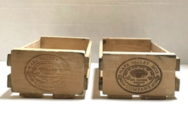 Napa Valley Cassette Storage Tape Holder Set Wooden Crate Each Holds 12 - $14.50