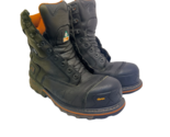 Timberland PRO Men&#39;s 8&quot; Boondock Waterproof Work Boots Black 89645 Size 8W - $56.99