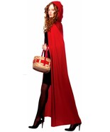 Costume Full Length Red Hooded Cape Costumes, Red, One Size - £17.57 GBP