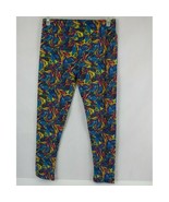 New LuLaRoe One Size Leggings With Colorful Retro Floral Design - $21.50 CAD