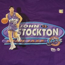 Vintage 90’s NBA Utah Jazz John Stockton Shadow Purple Shirt NOS Mens 2X - $145.00