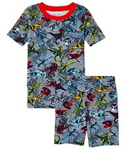 Boy&#39;s Dinosaur Print T-Rex Skeleton Dino Pajama Shorts Set - $179.36 MXN
