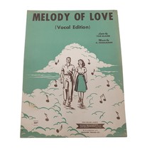 Vintage Sheet Music 1954 Melody Of Love Voice Piano Guitar Vocal Edition - £7.82 GBP