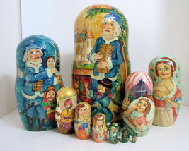 One of a kind hand painted russian nesting doll &quot;the nutcracker&quot; by - £666.90 GBP