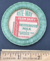 Rite-Way Farm Dairy Milk Bottle Cap Lid 2.25&quot; Diameter Watonga Oklahoma OK - £9.74 GBP