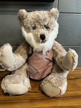 Distressed Mohair Bear Artist Ann M Carlo Santa Bear Jointed Stitched Nose - £97.85 GBP