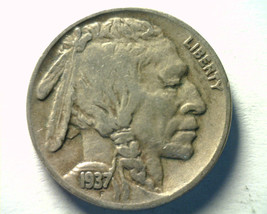 1937-D Buffalo Nickel Very Fine Vf Nice Original Coin Bobs Coins Fast 99c Ship - £2.35 GBP