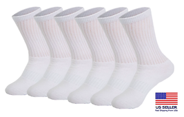 Casual Cotton Crew Socks for Women 6 Pairs Breathable Sport Socks Size 5-10 - $18.69