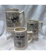 Baltimore Orioles O&#39;s The Baltimore Sun Papers Lot of 3 Beer Stein Mug T... - $59.35