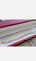 10Ct Round Simulated Diamond Two Row Tennis Bracelet 14k White Gold Plated 7.25&quot; - £155.64 GBP