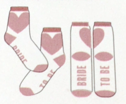 2 Pair Adult Bride To Be Quarter Length Socks (Heart &amp; Phrase) One Size ... - $10.55