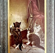 Kittens At Play Victorian Greeting Card Postcard 1900s Posted PCBG11B - £15.71 GBP