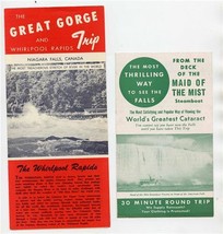 Great Gorge Trip &amp; Maid of the Mist Brochures Niagara Falls Canada 1950&#39;s - £14.21 GBP
