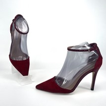 Charles David Women&#39;s Gillian Pointed Heels Sz 6 Ruby Suede Pre-Owned with box - £19.32 GBP