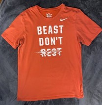 NIKE DRI-FIT ATHLETIC CUT GRAPHIC “BEAST DON’T REST” THE NIKE TEE SHIRT - £13.27 GBP