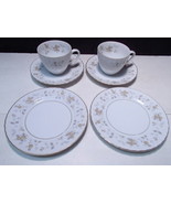 6 Piece Set of Mikasa Lucile 218 ~~ 2 cups - 2 saucers - 2 side plts - $19.99